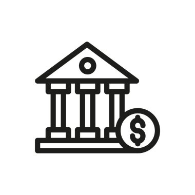 Banka binası, klasik mimari, büyük sütunlar, süslü detaylar ve finansal istikrar ve güvenilirliği sembolize eden güçlü, güvenli bir görünüm ile karakterize edilen görkemli, heybetli bir yapıdır..