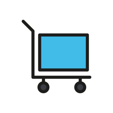 A shopping trolley is a wheeled cart used in supermarkets and stores to carry goods during shopping. It helps customers transport items conveniently from shelves to checkout counters. clipart