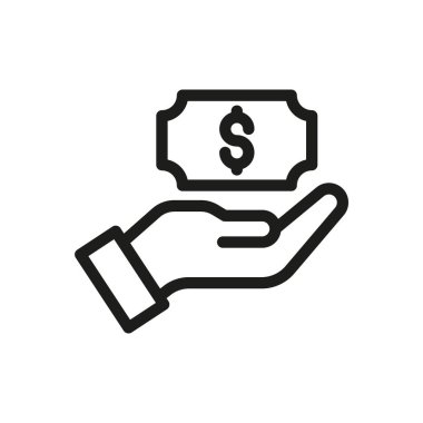 Cep telefonundaki dolar para birimi sembolü ve dijital işlemler, finansal uygulamalar veya mobil cihazlar üzerindeki çevrimiçi alımlarda kullanılması anlamına gelmektedir..