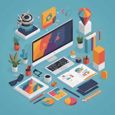 Geometrik kesinliğin sanatsal yetenekle buluştuğu, herhangi bir proje için görsel ve yapısal olarak dengeli elementler yaratan izometrik tasarım dünyasını keşfedin..