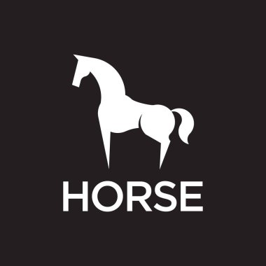 horse on a black background clipart