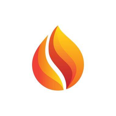 Yangın alev vektör logosu