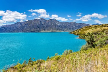 Hawea Gölü ve sıradağları, Otago, Güney Adası, Yeni Zelanda, Okyanusya