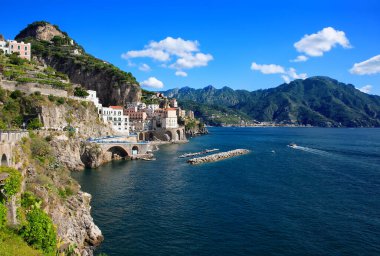 Atrani Kasabası, Sorrento Yarımadası, Campania, Salerno Körfezi, İtalya, Avrupa
