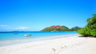 Anse Volbert Beach, Island Praslin, Republic of Seychelles. Anse Volbert Beach is situated in the east of Island Praslin.