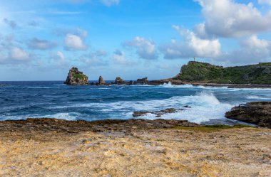 Grande-Terre 'nin güneyindeki Pointe de Chateaux, Guadeloupe, Küçük Antiller, Karayipler.
