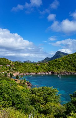 Bay Grande Baie, Terre-de-Bas, Iles des Saintes, Les Saintes, Guadeloupe, Lesser Antilles, Karayipler. Terre-de-Bas, Guadeloupe 'daki Bay Grande Baie..