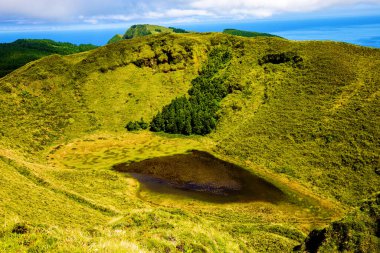 Lagoa das Eguas Norte, Miguel Adası, Azores, Aores, Portekiz, Avrupa.