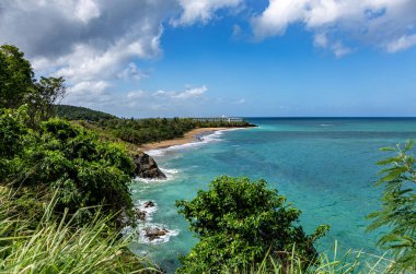 Plaj Grande Bas Havalandırması, Basse-Terre, Guadeloupe, Küçük Antiller, Karayipler.