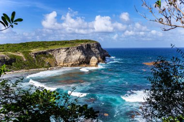 Cehennem Kapısı, Porte d 'Enfer, güneydoğu kıyısı, Grande-Terre, Guadeloupe, Küçük Antiller, Karayipler