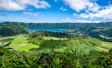 Caldeira Seca, Sete Cidades, Sao Miguel Adası, Azores, Acore, Portekiz, Avrupa