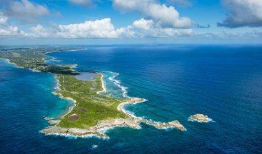 Aerial view of Grande-Terre, Guadeloupe, Lesser Antilles, Caribbean. clipart