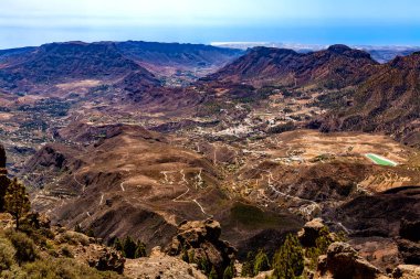 Dağ manzarası, Gran Kanaryası, Kanarya Adaları, İspanya.