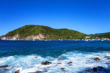 Deshaies Körfezi, Basse-Terre, Guadeloupe, Küçük Antiller, Karayipler. 