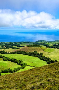 Sao Miguel Adası 'nın kuzey kıyısı, Azores, Acore, Portekiz, Avrupa.