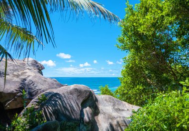 Ocean and sky, Indian Ocean, Republic of Seychelles, Africa.View of Indian ocean seen from Island Mahe, Seychelles.