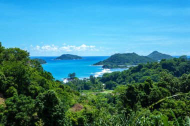 Bay Anse L'Islette, Island Mahe, Republic of Seychelles, Africa. Island Conception in the background, Seychelles.