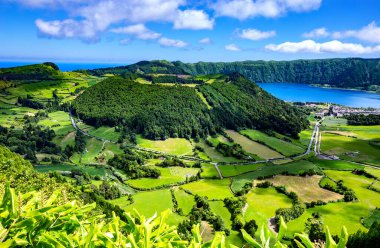 Caldeira do Alferes, Sete Cidades, Sao Miguel Adası, Azores, Acore, Portekiz, Avrupa