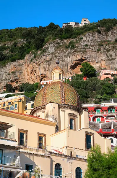 Positano Kasabası, Amalfi Sahili, Sorrento Yarımadası, Campania, İtalya, Avrupa