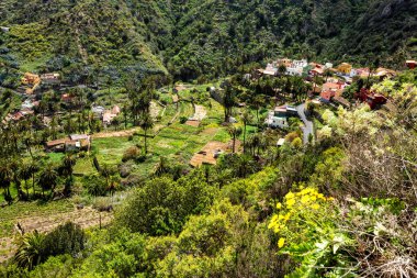 Dağ manzarası, La Gomera Adası, Kanarya Adaları, İspanya, Avrupa.
