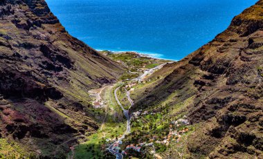 Valley Gran Rey, Island La Gomera, Kanarya Adaları, İspanya, Avrupa.