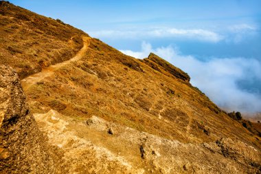 Pico da Cruz yakınlarındaki dağ manzarası, Santo Antao Adası, Cape Verde, Cabo Verde, Afrika.
