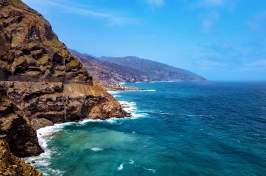 Santo Antao 'nun batı kıyısı, Cape Verde, Cabo Verde, Afrika.