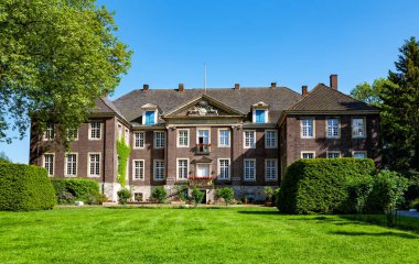 Su Kalesi Burgsteinfurt, Steinfurt, Kuzey Ren-Vestfalya, Almanya, Avrupa