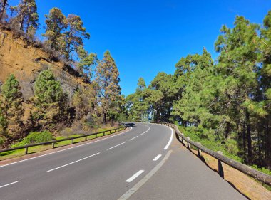 Dağ yolu TF24, Ada Tenerife, Kanarya Adaları, İspanya, Avrupa