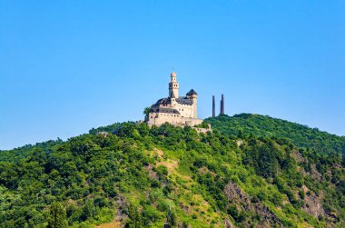 Marksburg Kalesi, Braubach, Rhineland-Palatinate, Almanya, Avrupa