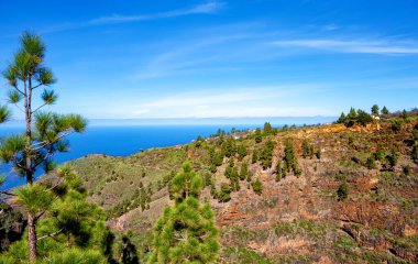 Puntagorda, La Palma Adası, Kanarya Adaları, İspanya, Avrupa çevresindeki güzel manzara.