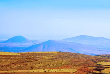 Volkanik manzara, Lanzarote Adası, Kanarya Adaları, İspanya, Avrupa