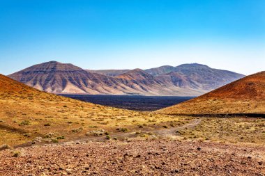 Volkanik manzara, Lanzarote Adası, Kanarya Adaları, İspanya, Avrupa
