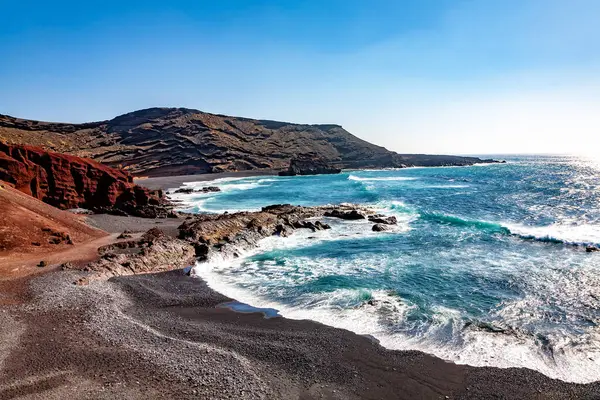 El Golfo Sahili, Lanzarote Adası, Kanarya Adaları, İspanya, Avrupa