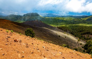 Volkanik manzara, La Palma Adası, Kanarya Adaları, İspanya, Avrupa.