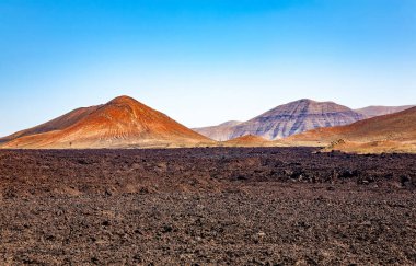 Volkanik manzara, Lanzarote Adası, Kanarya Adaları, İspanya, Avrupa