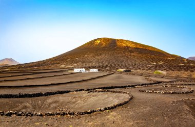 Montana Chupaderos, La Geria, Lanzarote Adası, Kanarya Adaları, İspanya, Avrupa