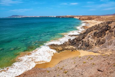 Plaja de la Cera, Lanzarote Adası, Kanarya Adaları, İspanya, Avrupa.