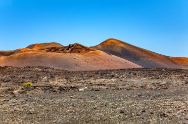 Volkanik manzara, Timanfaya Ulusal Parkı, Lanzarote Adası, Kanarya Adaları, İspanya