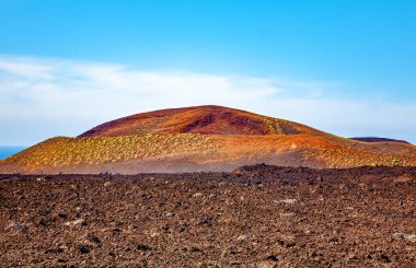 Volkanik manzara, Lanzarote Adası, Kanarya Adaları, İspanya