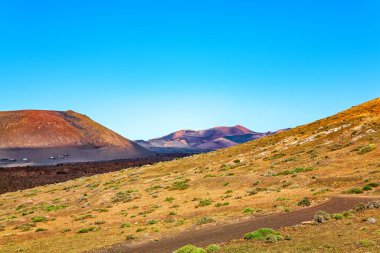 Volkanik manzara, Lanzarote Adası, Kanarya Adaları, İspanya