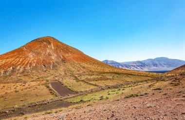 Volkanik manzara, Lanzarote Adası, Kanarya Adaları, İspanya, Avrupa