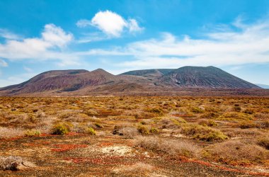 La Aguja Grande Dağı La Graciosa Adası, Lanzarote Adası, Kanarya Adaları, İspanya, Avrupa.
