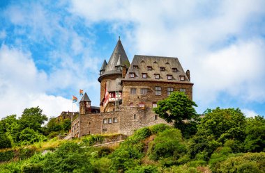 Stahleck Kalesi, Bacharach, Rhineland-Palatinate, Almanya, Avrupa