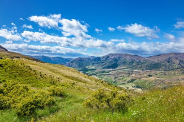 Queenstown yakınlarındaki manzara, Otago, Güney Adası, Yeni Zelanda, Okyanus