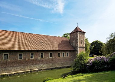 Huelshoff Şatosu, Havixbeck, Kuzey Ren-Vestfalya, Almanya, Avrupa