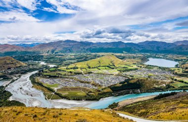 Shotover ve Hayes köyleri, Queenstown, Otago, Güney Adası, Yeni Zelanda, Okyanusya.