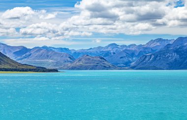 Hawea Gölü ve sıradağları, Otago, Güney Adası, Yeni Zelanda, Okyanusya