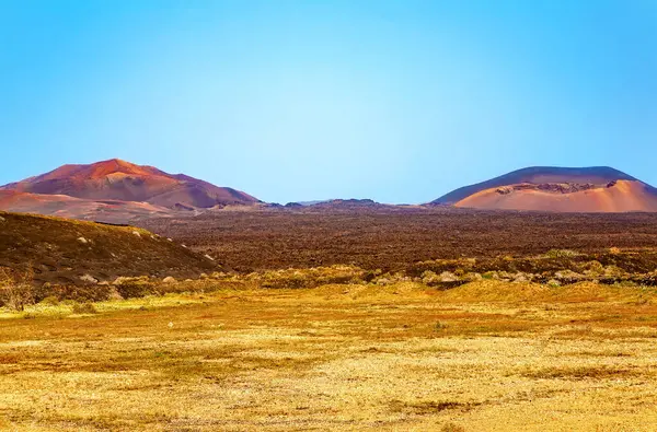 Volkanik manzara, Timanfaya Ulusal Parkı, Lanzarote Adası, Kanarya Adaları, İspanya, Avrupa
