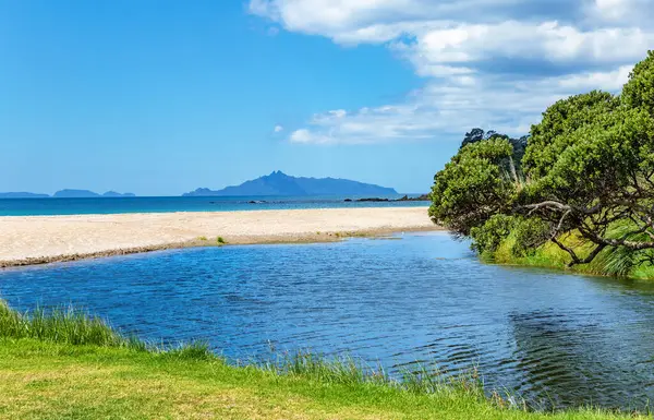 Ding Bay, Langs Sahili, Waipu, Kuzey Adası, Yeni Zelanda, Okyanus. 